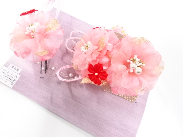 JAPANESE KIMONO / ANTIQUE HAIR ACCESSORY SET